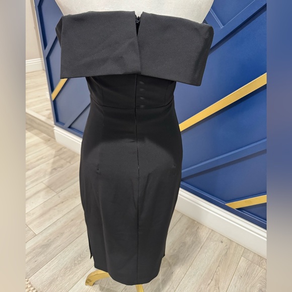 Bardot off shoulder deep V LBD - Picture 5 of 7